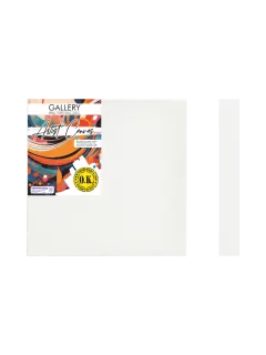 LIENZO C/BASTIDOR C/CUÑAS `SA` 3.8 GRAPA REVERSO PQ.1pz.GALERY 320gr. 30x30cm.(12x12")