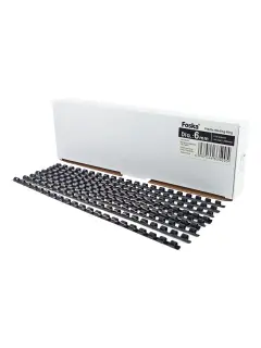 ANILLOS P/ENCUADENACION (PS) FK DIAM.6mm.CAPACIDAD 20hj.LARGO 30cm.PQ.100pz.NEGRO