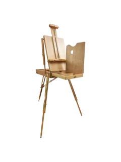 CABALLETE ARTISTICO MADERA T/CAMPO `SA` CJ.1PZ.PLEGABLE FRENCH STYLE 72X114X145(180)CM.C/PALETA/BARNIZ